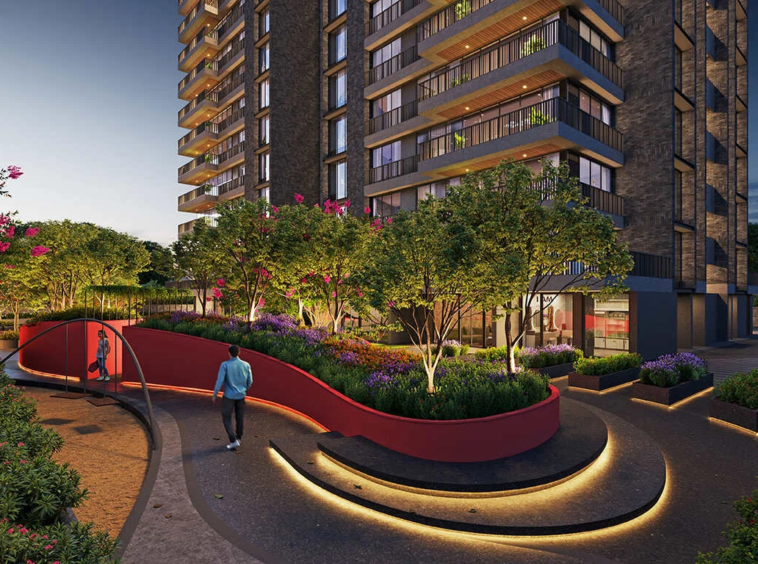 Garden Night View - Dream Vianna in Science City Ahmedabad