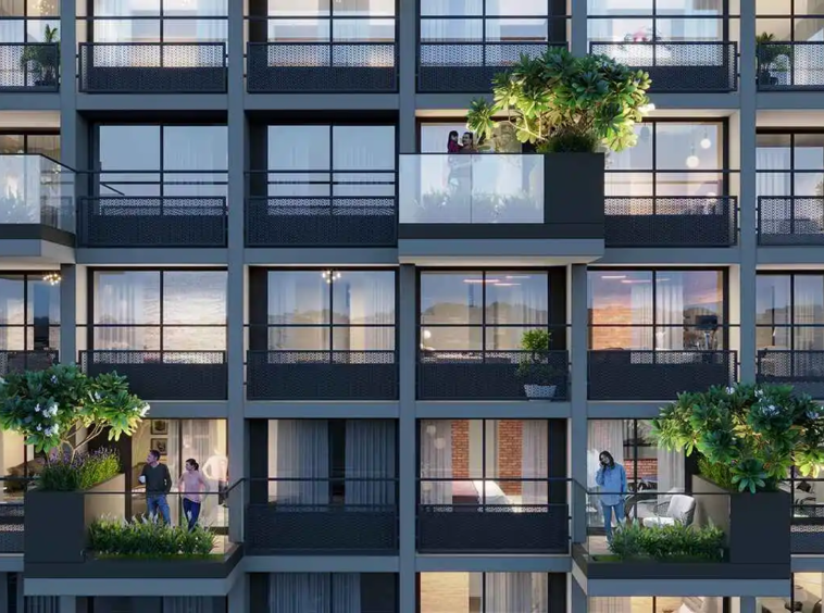 flats with big balconies - The Green Parmeshwar