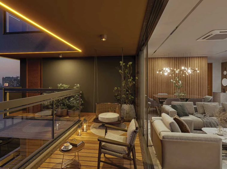 Big balcony view - Elite Naptune in Chharodi Ahmedabad