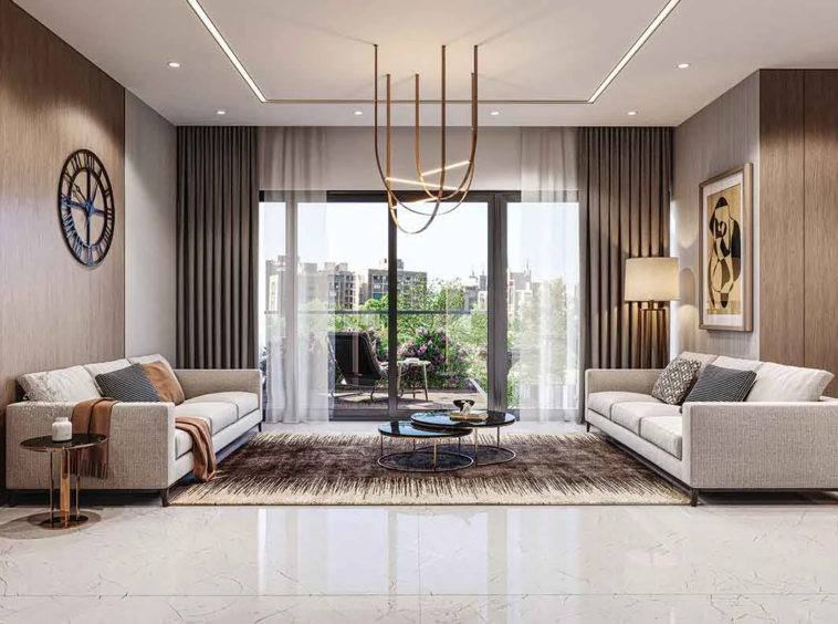 Heighted Living room - Satatya Syrill 2 in Vaishnodevi Ahmedabad