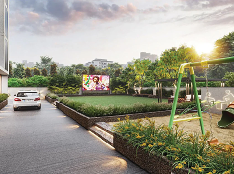 Garden view - Westside Heights in Ognaj Ahmedabad