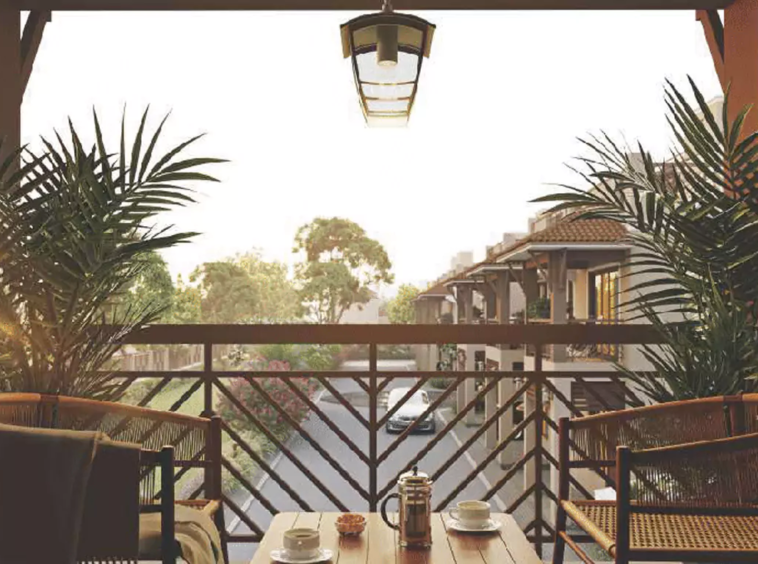 Balcony view - Divine by Super City in Bhadaj