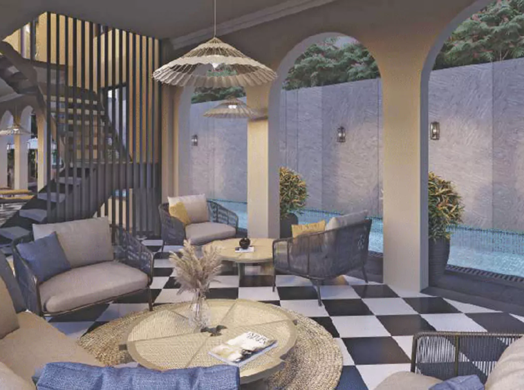 Pool Side Seating Area - Prime by Super City in Bhadaj