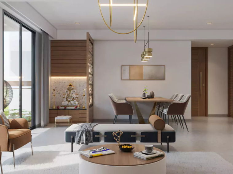 Living hall with Dining - Shikshapatri Skyview in Vaishnodevi