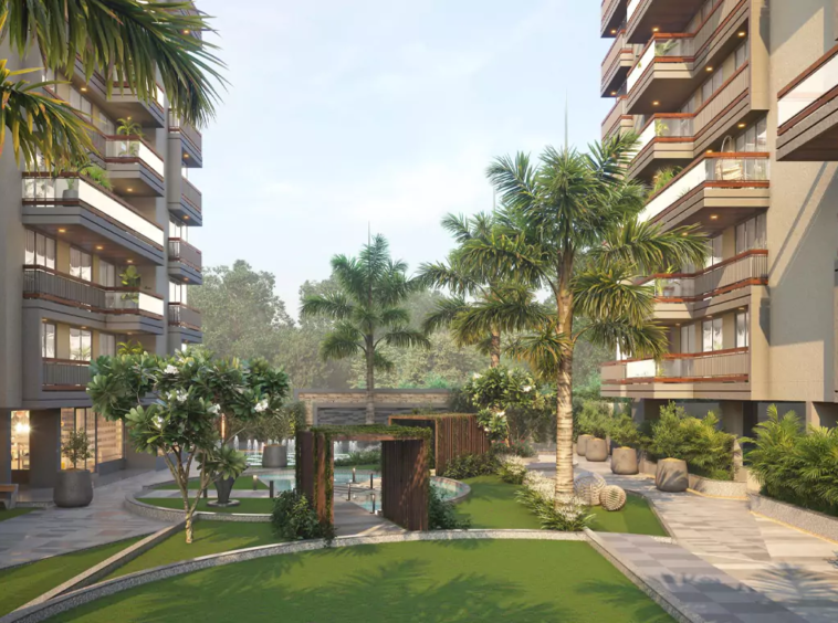 Landscaped garden and Tree planting - Shikshapatri Skyview in Vaishnodevi