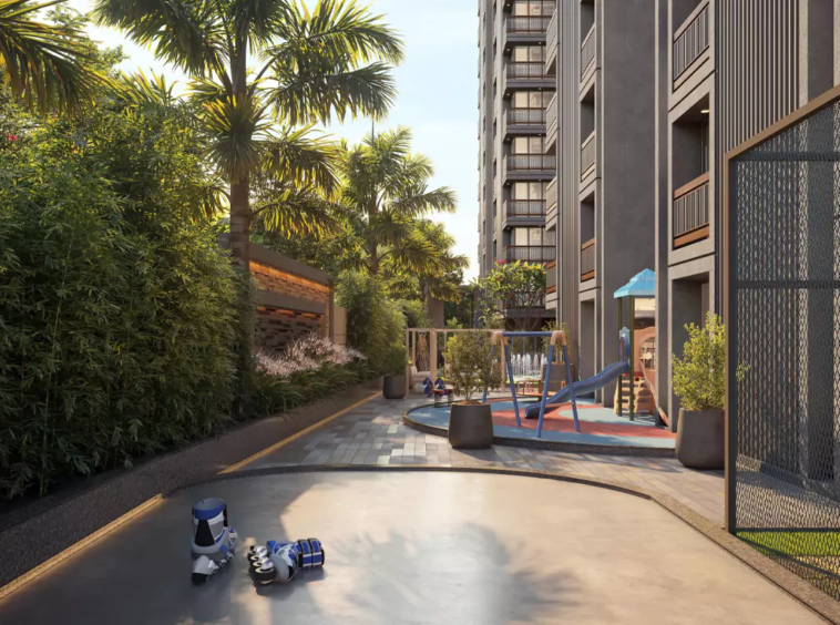 Kids outdoor play area - Shikshapatri Skyview in Vaishnodevi