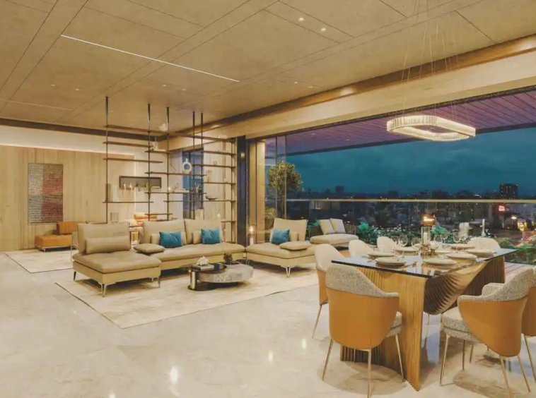 Luxurious living room - Anamika High Point in Bodakdev