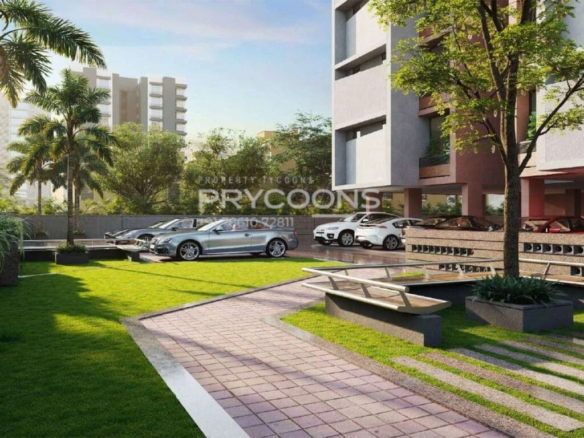 Garden View - Aryamaan Glory in Tragad Ahmedabad